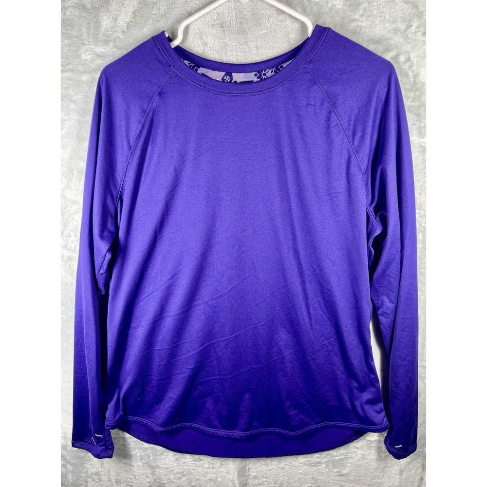Climate Right Cuddl Duds Womens XL Long Sleeve Vibrant Purpl Athletic Stretch